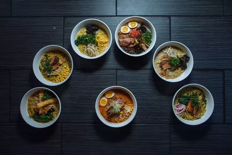 Image: Oni Ramen's Reaper Ramen (center) is so hot, it comes with a challenge.