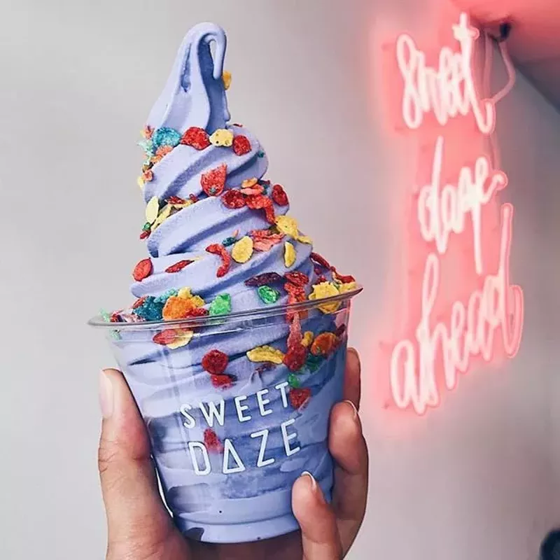 Image: Sweet Daze's ube (purple yam) ice cream is an Instagram fave.