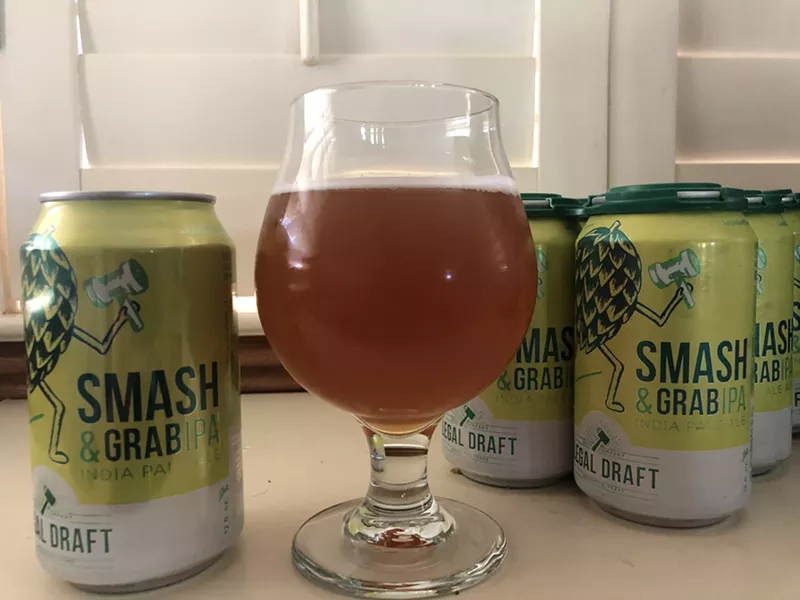 Image: Legal Draft's Smash and Grab IPA is a traditional American IPA but has lots of herbal flavors that make it a great spring sipper.