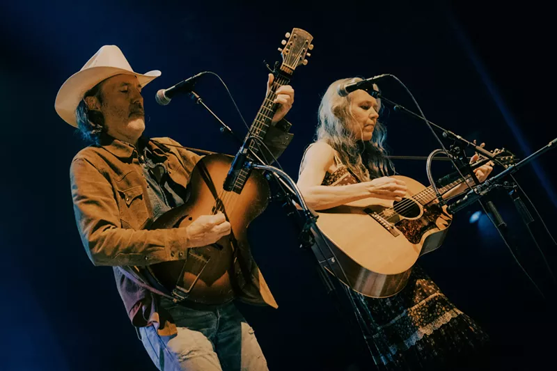 Image: Duo performing on stage