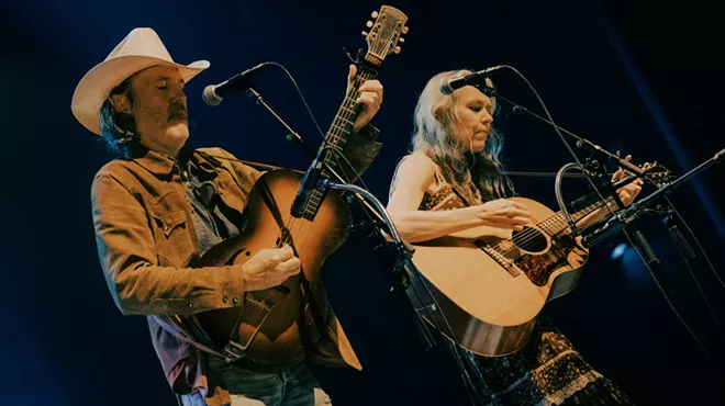 Duo performing on stage