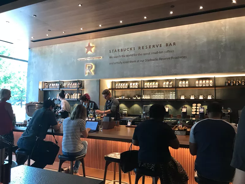 Image: The new Starbucks Reserve Bar is in the McKinney Olive Building in Uptown.