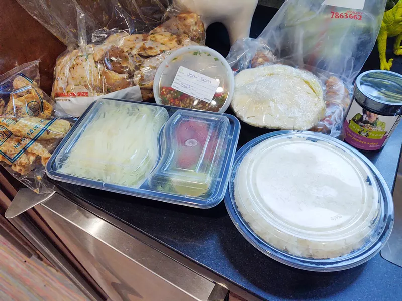 Image: The full Lao food quarantine kit from Saap Lao kitchen