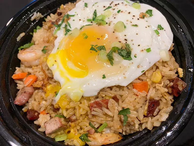 Image: Thank goodness there's enough duck fat-fried rice to share AND have leftovers.