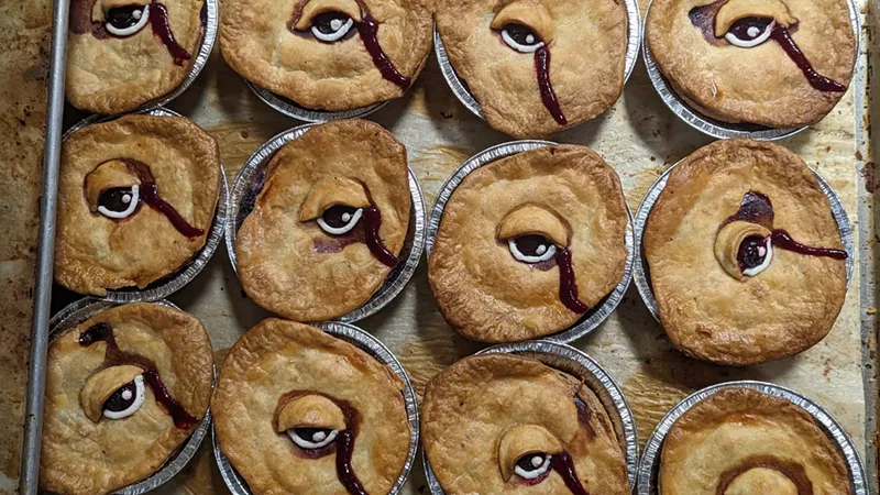 Image: Blueberry pies from La Casita Bakeshop