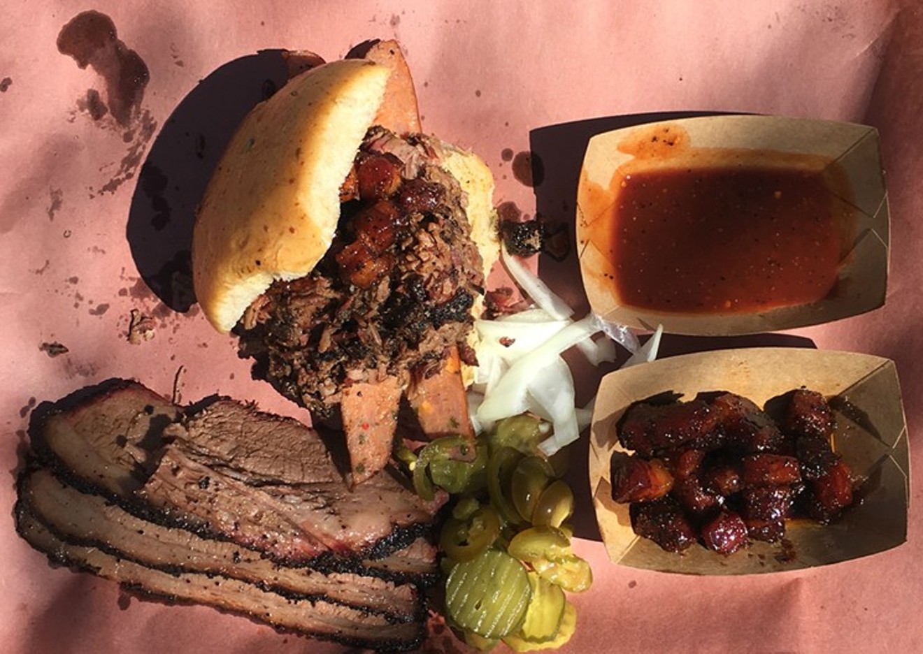 Heim Barbecue opened a new restaurant today with new menu offerings like brisket fat tortillas.