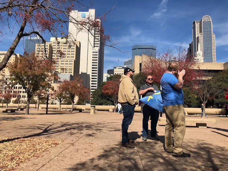 Image: Three people showed up.
