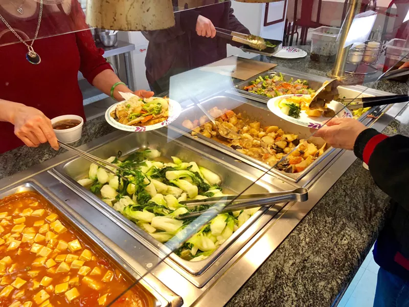 Image: The International Buddhist Progress Society's vegan buffet gives vegetarians and vegans a quick $6 lunch option.
