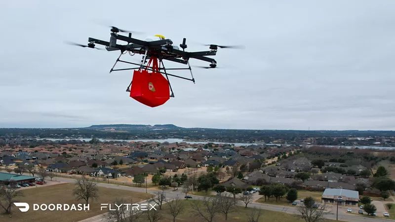 Image: Now your burrito is taking the scenic route to get delivered to your home.