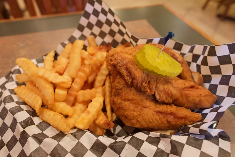 Image: Hot tenders and fries; heavy on flavor, light on the wallet.