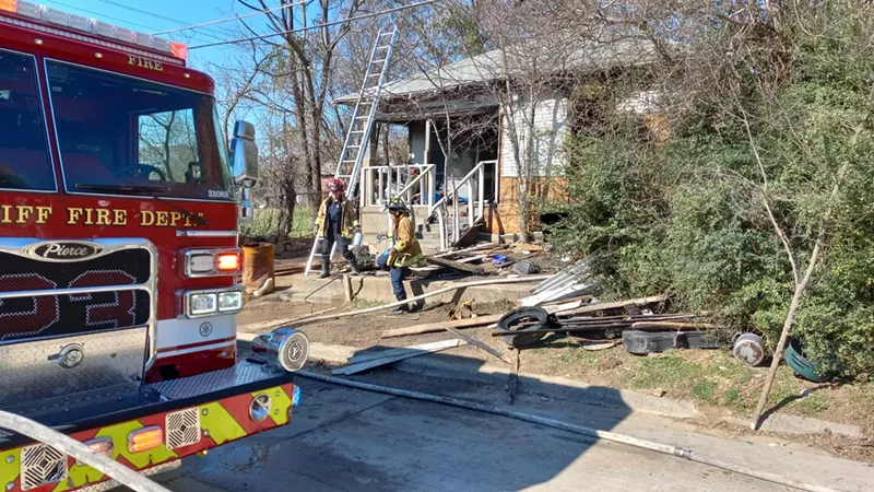 Image: This is one of several houses that have caught fire in recent months in Dallas' Tenth Street Historic District.