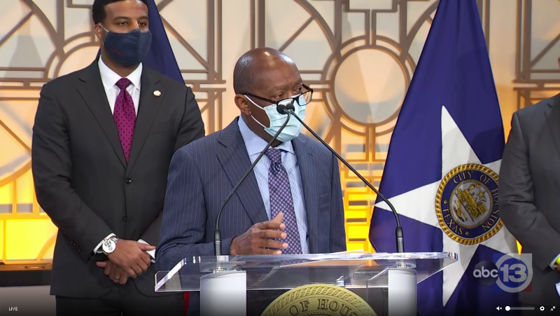 Image: Houston Mayor Sylvester Turner announced Wednesday that he had exercised his authority to order the cancellation of the Texas GOP's annual convention, which was set to be held in-person in Houston July 16-18.