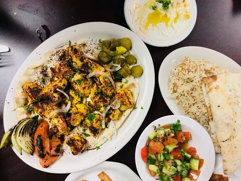 Image: Chicken shish tawook at Fattoush in Pantego