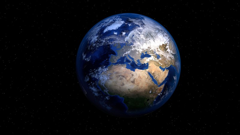 This is Earth. It's a sphere. Well, technically it's an oblong spheroid but it is not flat. Stick that fact in your brain and keep it there.