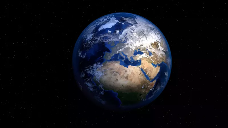 Image: This is Earth. It's a sphere. Well, technically it's an oblong spheroid but it is not flat. Stick that fact in your brain and keep it there.