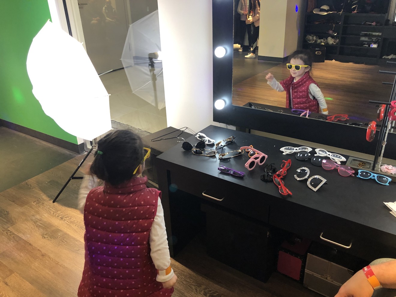 Emersyn Gallagher tries out some poses for her fashion show debut at KidZania, a new interactive, edutainment complex for kids in Frisco's Stonebriar Centre.