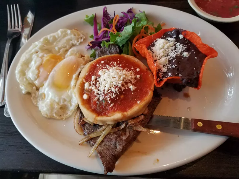 Image: La Gordita ($11.95), a thin breakfast steak that smacks of salt and lime.