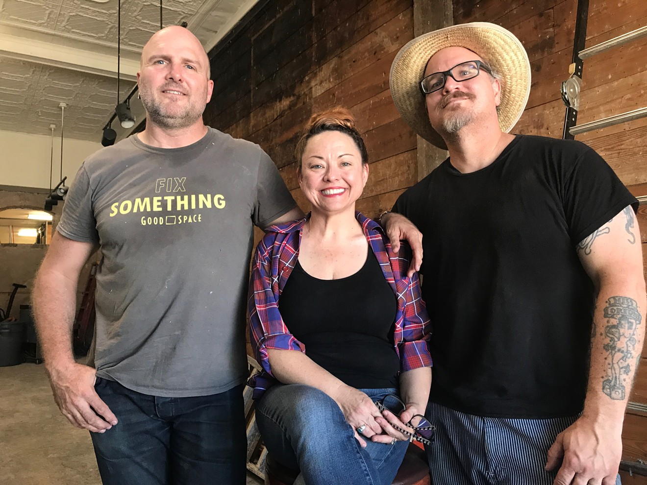 Agave aficionados Taylor Samuels (left), Leigh Kvetko and Shad Kvetko are turning their private mezcal social club into the city's first true-blue mezcaleria, which opens this summer in Expo Park.