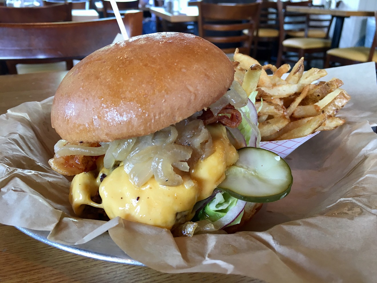 Stackhouse, which opened in Deep Ellum in 2011, has one of the city's most disappointing burgers.
