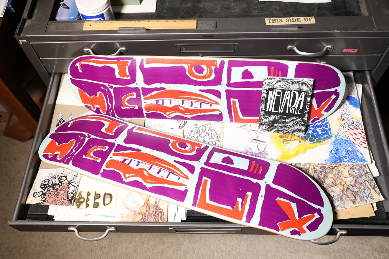 The design for Hill's skateboard was found on his computer after his death.