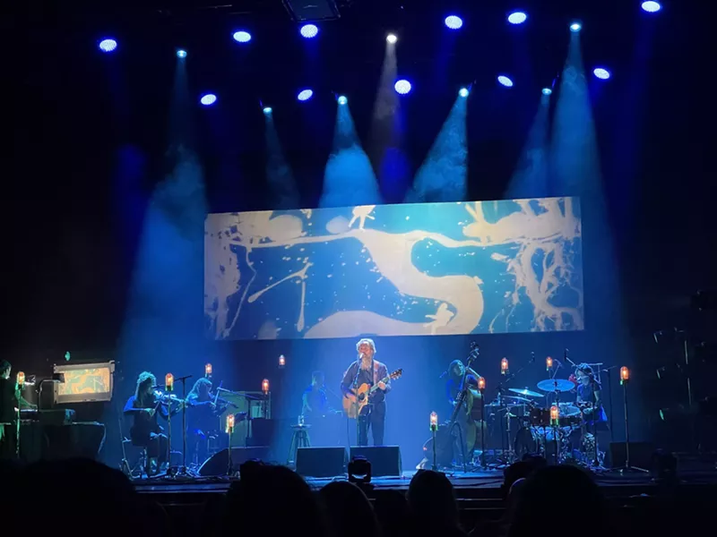 Image: Iron & Wine performing Aug. 3 at the Majestic Theatre in downtown Dallas.
