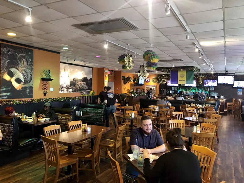 Image: New Orleans provides the theme at Po' Melvin's in Irving.