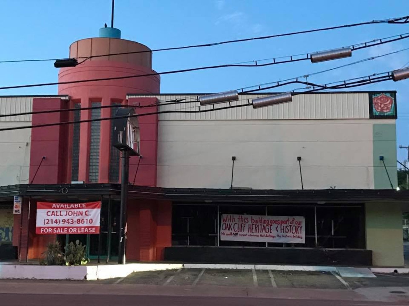 This morning, Oak Cliff resident Victoria Ferrell-Ortiz went to El Corazon's empty building and posted this sign "as a last ditch effort to save it from being demolished," she says. Hours later, it was quickly demolished by the developer that will soon build a CVS in its place.