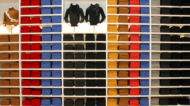 NEW YORK - NOVEMBER 09: The interior of Uniqlo is seen at the grand opening of the Uniqlo global flagship store on November 9, 2006 in New York City.