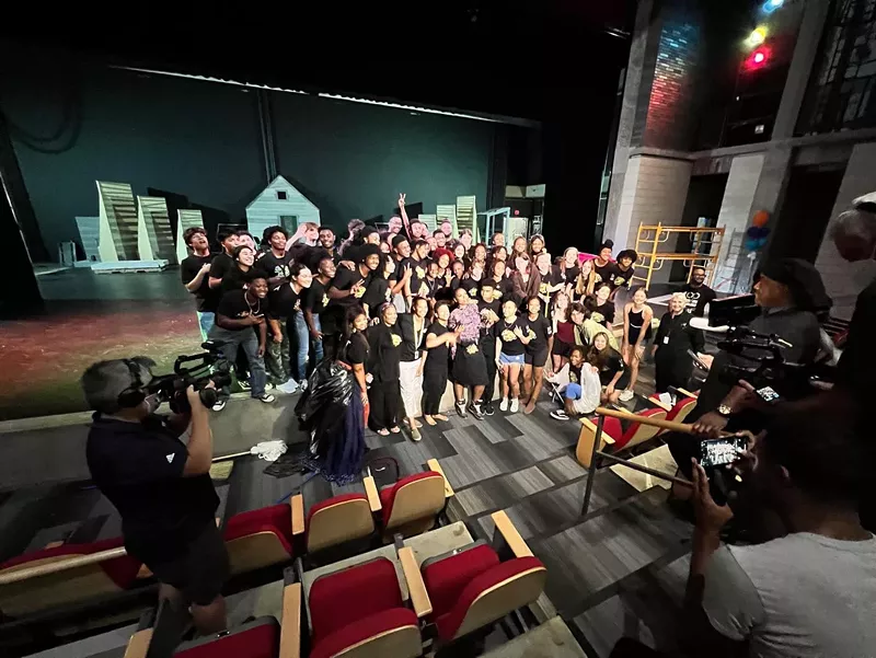 Image: Actress and singer Jennifer Hudson surprised some students at Booker T. Washington High School for the Performing and Visual Arts on Wednesday.
