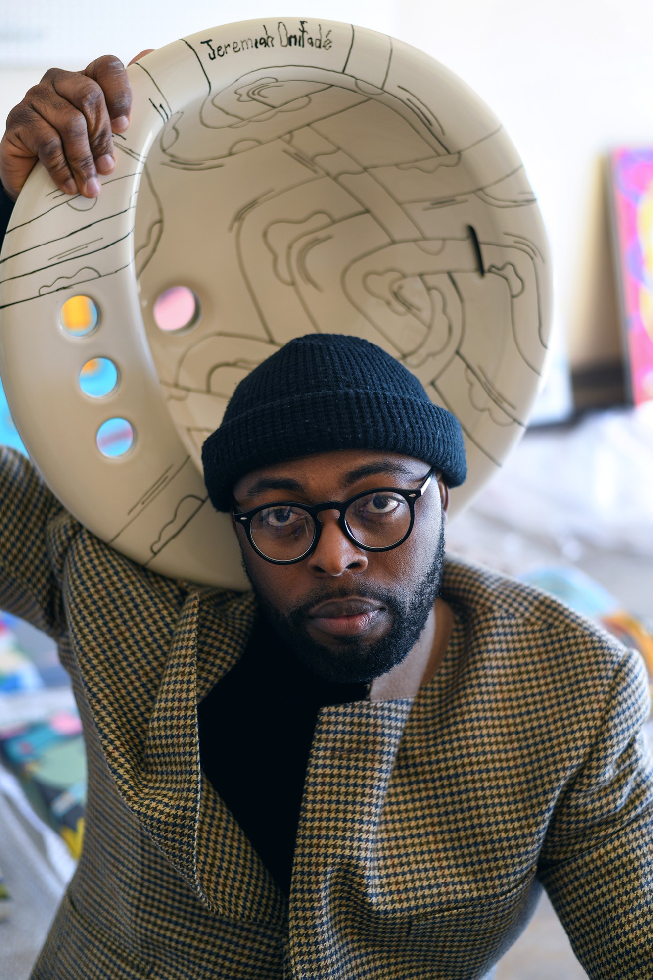 The Nigerian-born artist overcame extraordinary hurdles to put himself through art school.