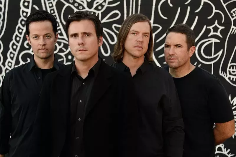 Image: Jim Adkins, second from left, makes the secrets to Jimmy Eat World's musical success sound rather simple.