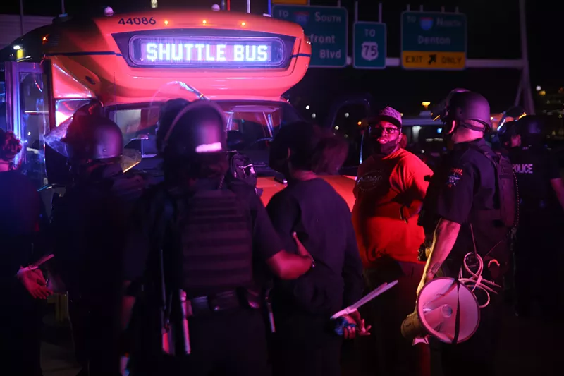 Image: Journalists and protesters alike were detained by law enforcement during the George Floyd protests in Dallas.