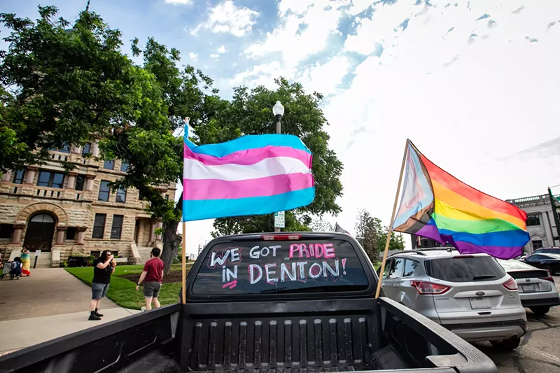 Image: Earlier this month, Dentonites gathered at the Downtown Square for the Pride Path event.