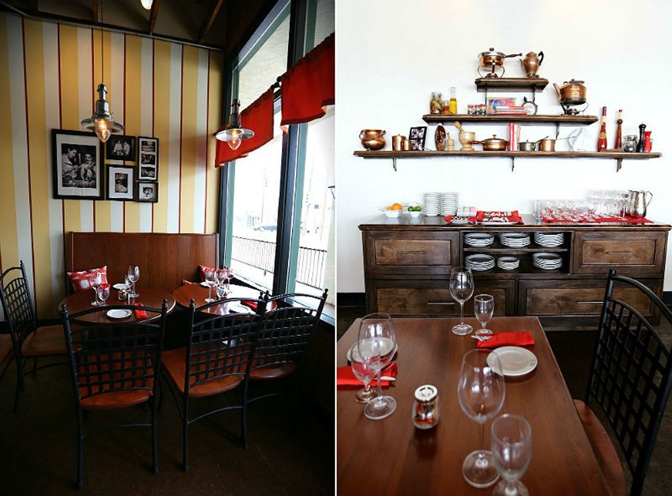 Gigliola Aguilera designed the Joyce & Gigi's dining room.