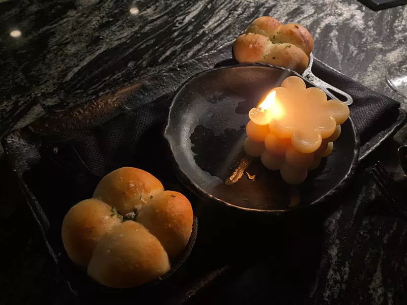 Image: The wagyu tallow candle dish at The Saint is one of Lee's favorites.
