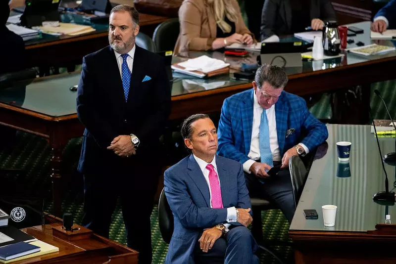 Image: North Texas lawyer Mitch Little (left) was one of Ken Paxton's impeachment defense attorneys. Now, he's running for the Texas House.