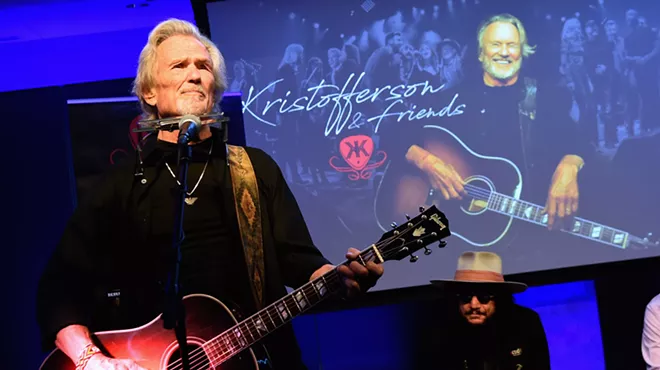 Kris Kristofferson performs during A Look Into The Life & Songs Of Kris Kristofferson on The Steps at WME on October 26, 2017 in Nashville, Tennessee.