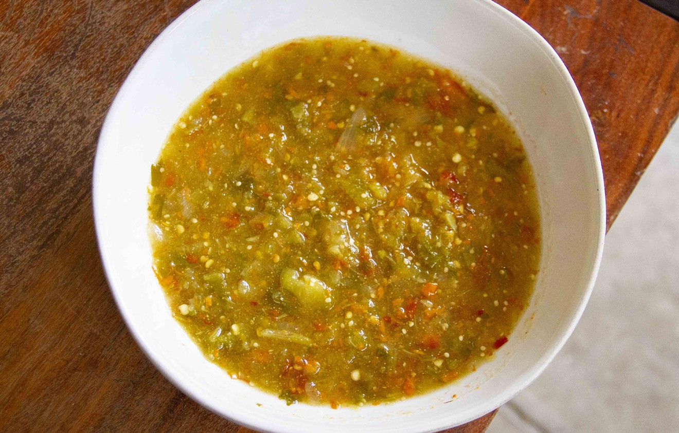 The salsa tomatillo verde from La Popular