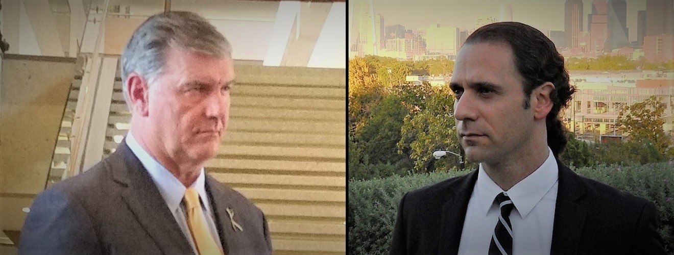 Dallas Mayor Mike Rawlings (left) and West Dallas landlord Khraish Khraish. Can these two men ever see eye-to-eye?