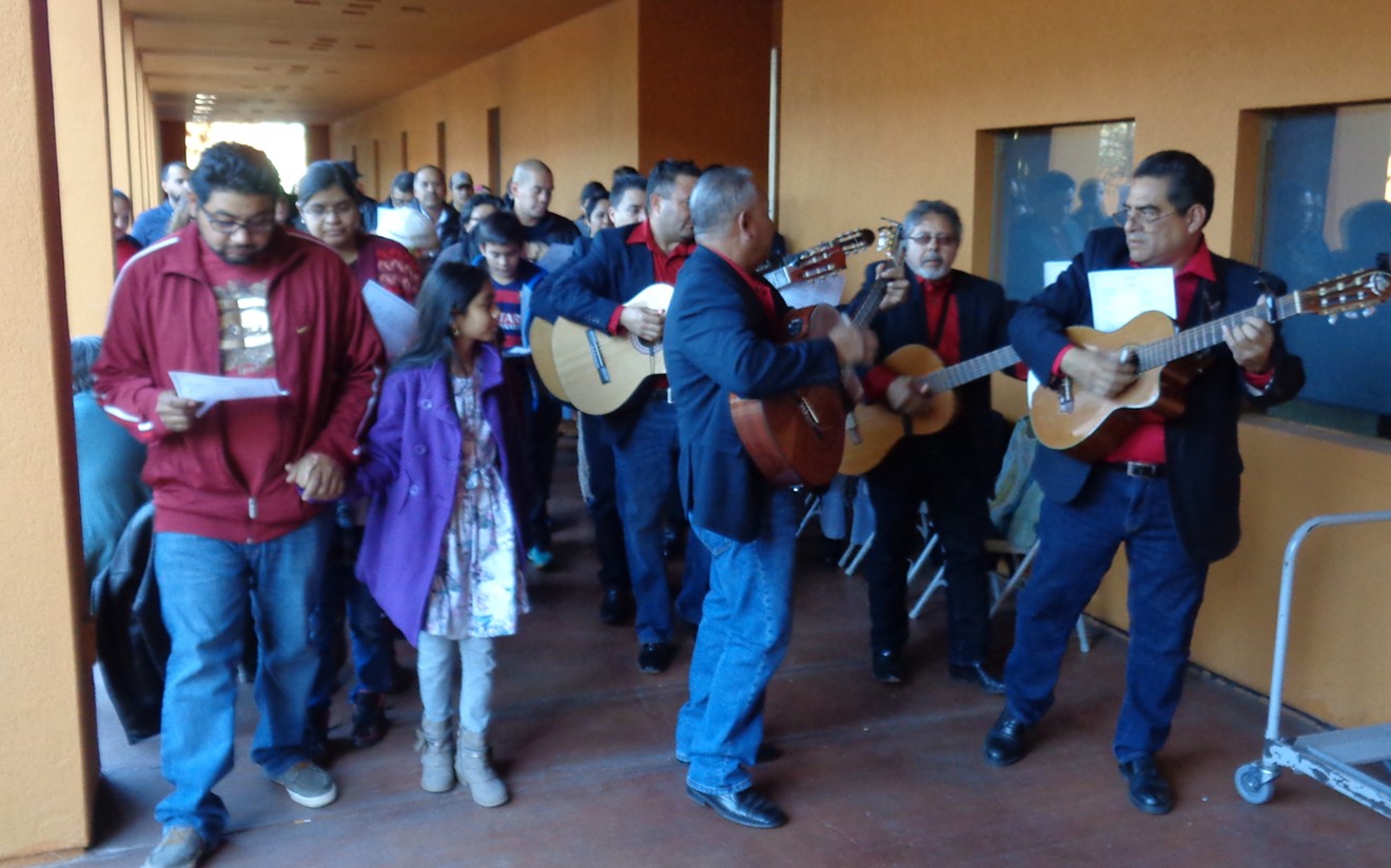 A posada always involves a procession with music.