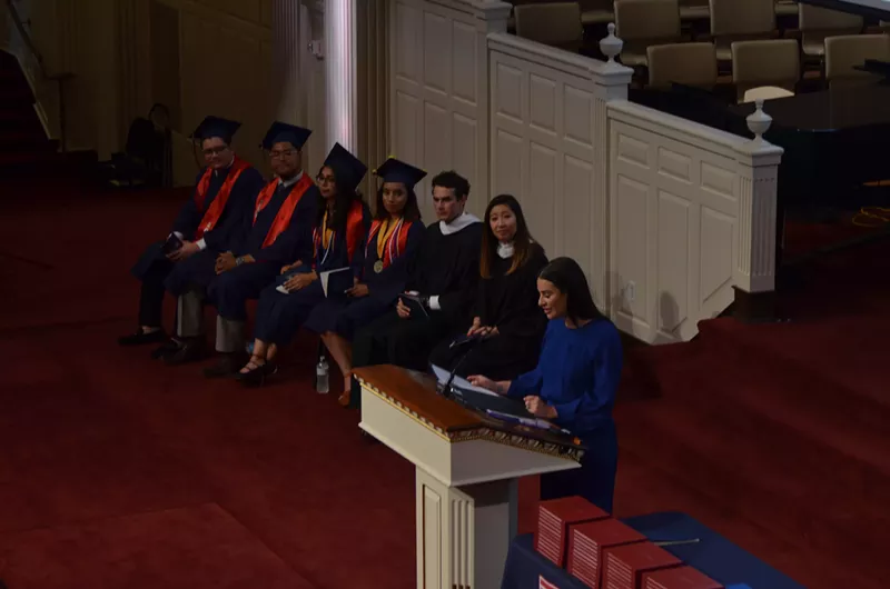 Image: Lea Michele, an actress and high school commencement speech giver.