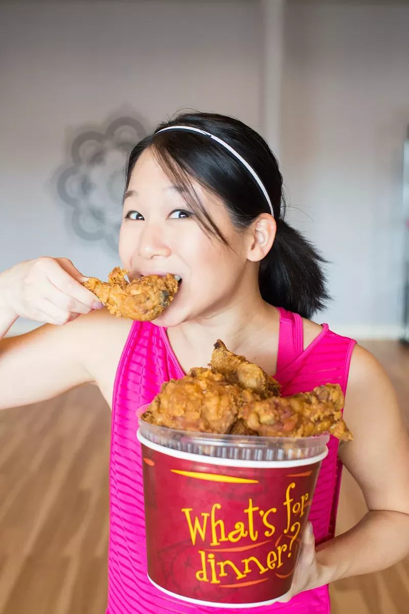 Image: Paid to eat fried chicken. Living the life.