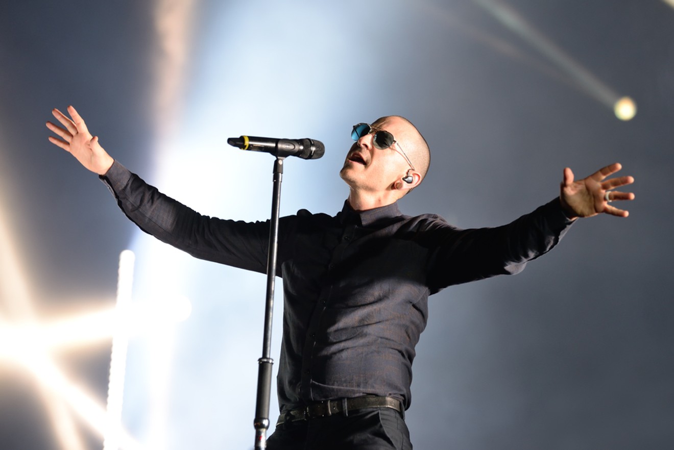 Chester Bennington performed with Linkin Park in Madrid last month.