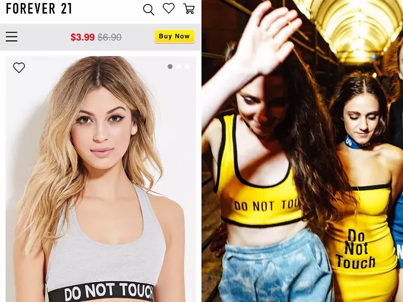 Image: Charles Smith II heard his designs were rocking on Instagram (left), but when he checked out the pictures, he realized the clothes weren't his (right) — but the concept was.
