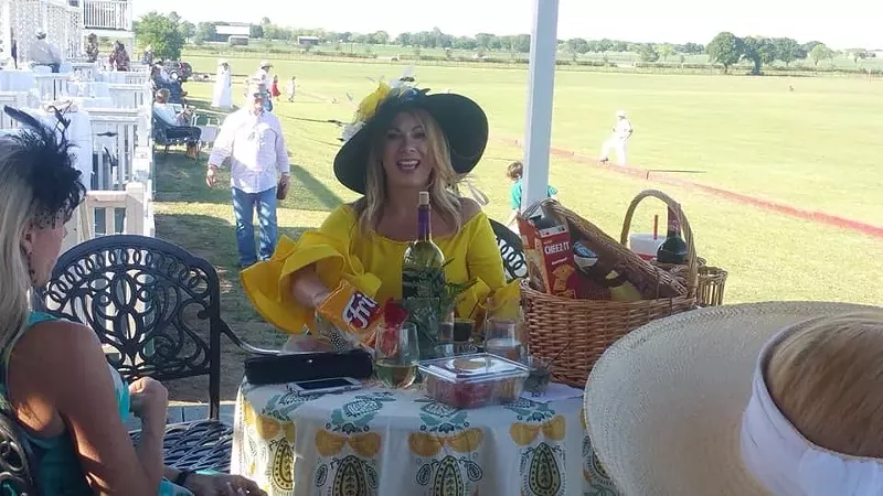 Image: Dena Miller is out living her best life at a polo match.
