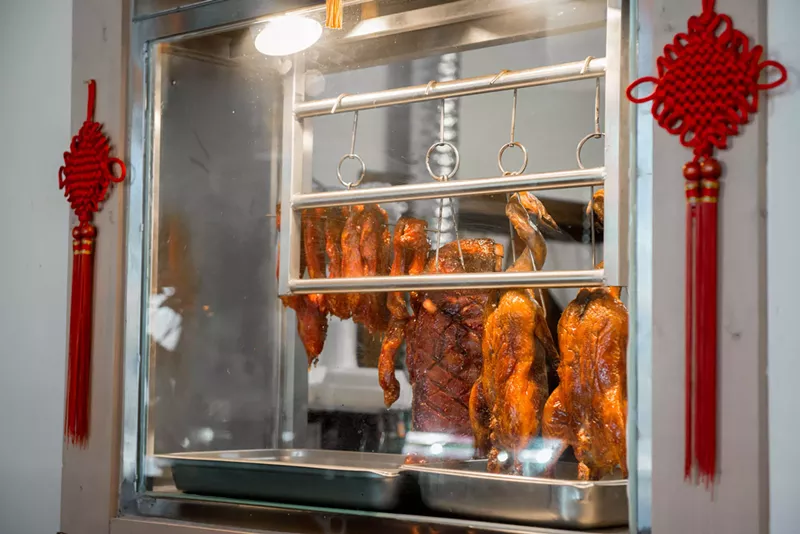 Image: Peking duck awaits diners at Little Kaiping.