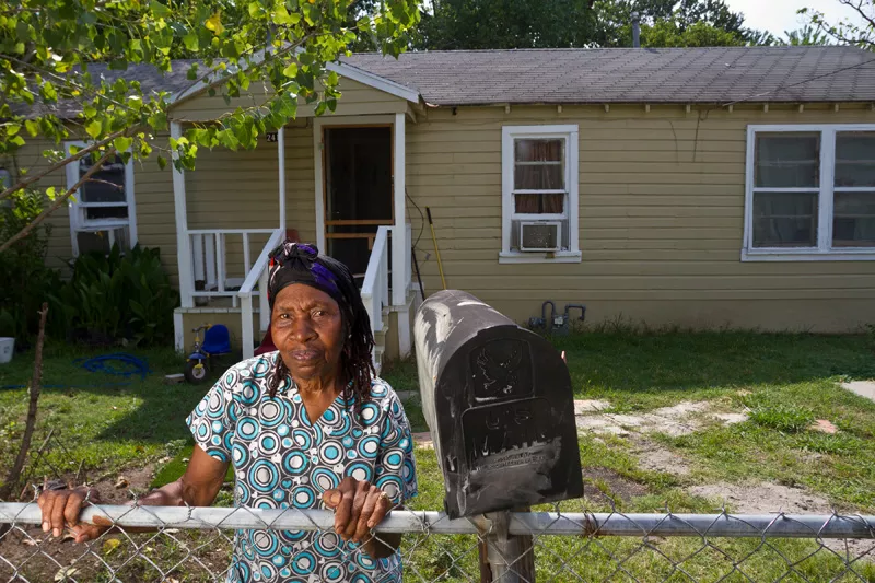 Image: “I was born in West Dallas, about a block from here, at 1020 Muncie Ave. I went to Fred Douglass Elementary over there on Bayonne. And then to C.F. Carr school,” Pearlie Mae Brown says.