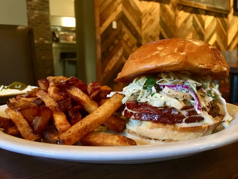 Image: The smoked, then fried bologna sandwich at Lakewood Smokehouse is barbecue joint comfort food beauty ($12).