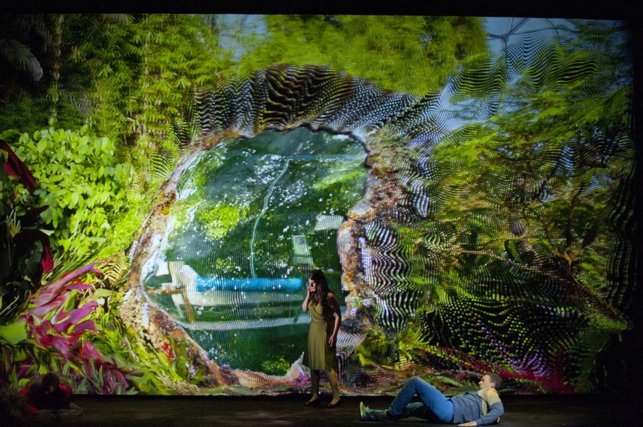 The fourth production in The Dallas Opera’s 2017-2018 season, Sunken Garden is wired-up, amplified and data-rich.