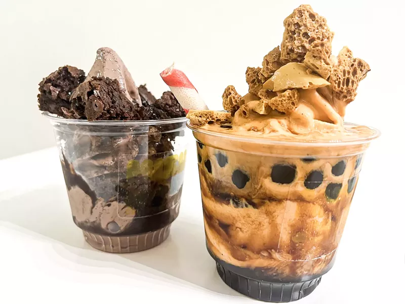 Image: Miruki Chocolate and Thai Tea sundaes.